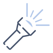 lit flashlight icon